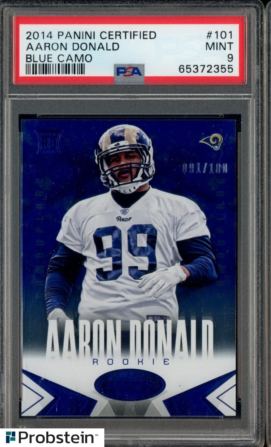 Aaron Donald Panini Certified #101 Blue Camo