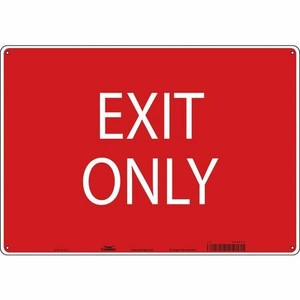 Condor 486x54 Exit Sign English W 14 H Aluminum Red Ebay