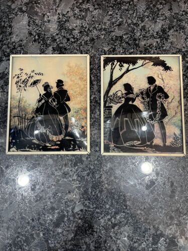 Vintage Reliance Silhouette Pictures in Vintage Frames Bridgerton Style England - Picture 3 of 6