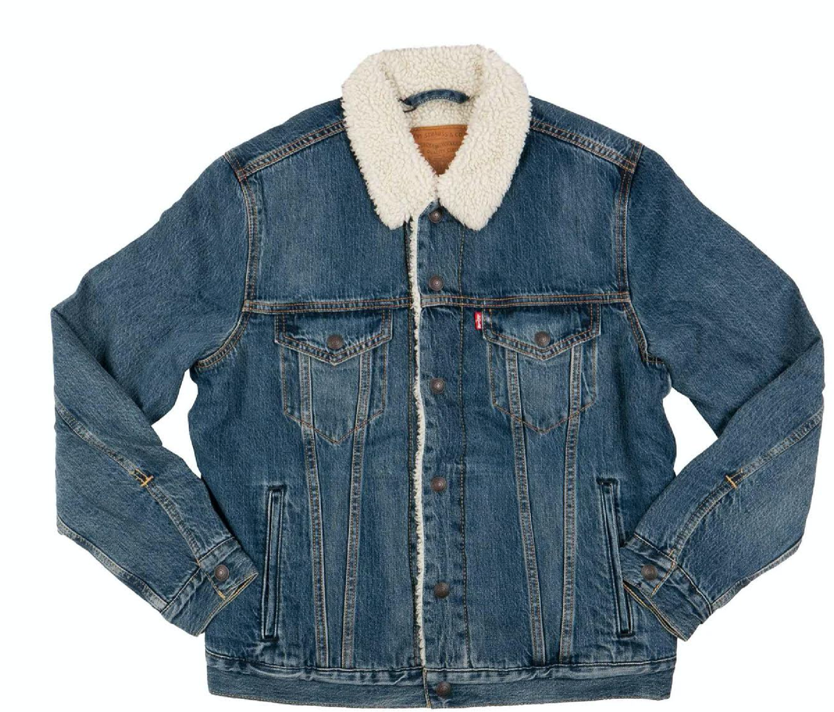 Levis Mens Trucker Jacket Denim Jeans Sherpa Color Mays Levis Mens Trucker Jacket Denim Jeans Sherpa Color Mays