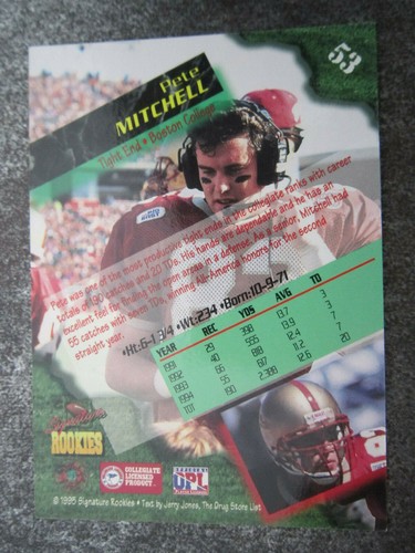 Pete Mitchell #53 Signature Rookies American Football Trading Card (L1T) - Picture 2 of 2
