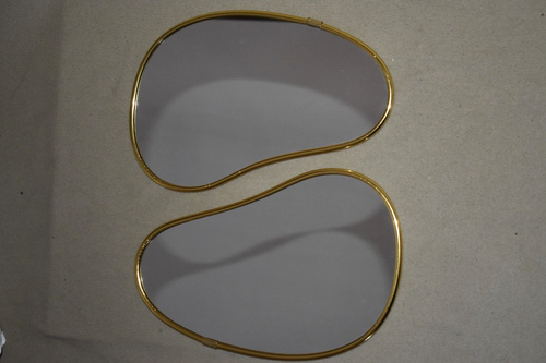 UMBRA Small Decorative Wall Mirrors Set of 2 Gold Tone Frame UNUSED - Picture 2 of 9