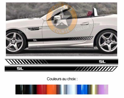 2 X UNTERE STREIFEN FÜR MERCEDES SL SLK AUFKLEBER STICKER BD599-44