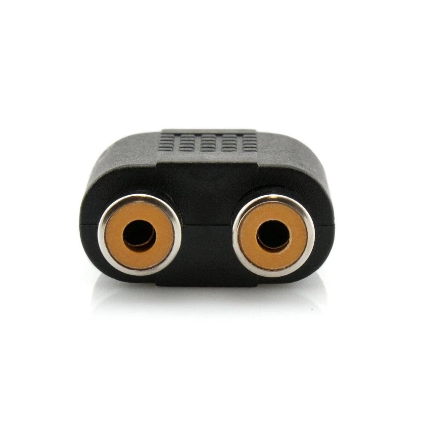 RCA Female to 2RCA Female AV Adapter Y Splitter Phono Connect Port Converter AU - Image 3 of 4