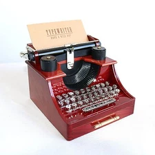 Typewriter Music Box Wind up music  for Home/Office/Study Room Decoration