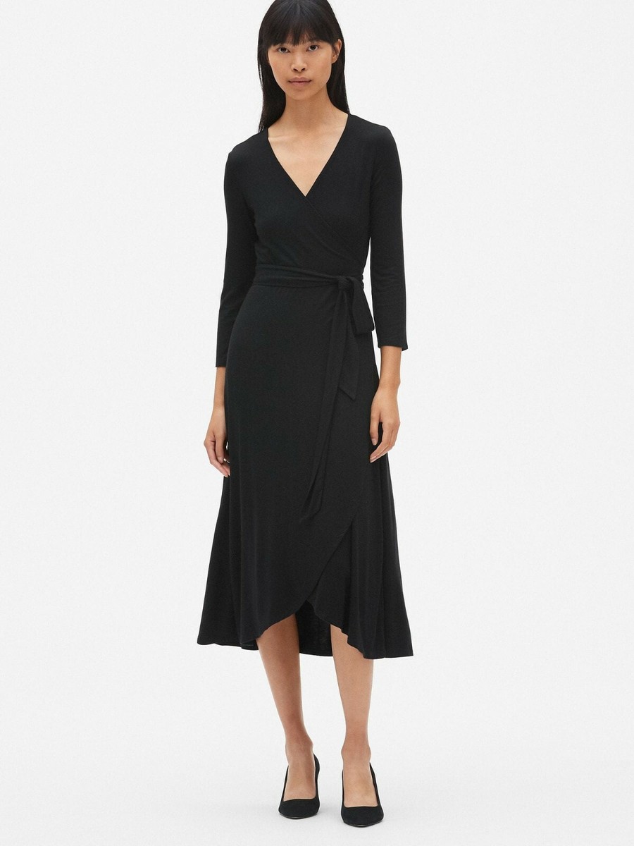 knit midi wrap dress Nova Wrap Knit Midi Dress