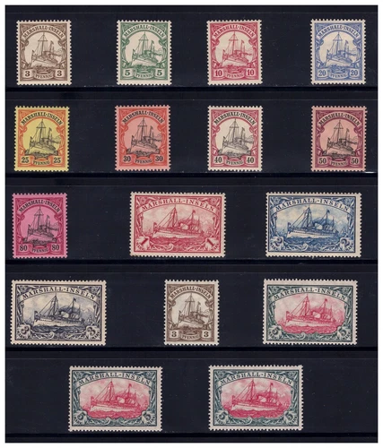 Marshall Islands Single Values from Minr. 13 - 27 * (mh)