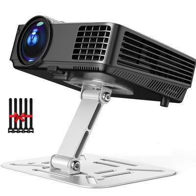 Adjustable Projector Stand with 1/4''Screw Silver Ceiling Mount for Home Office