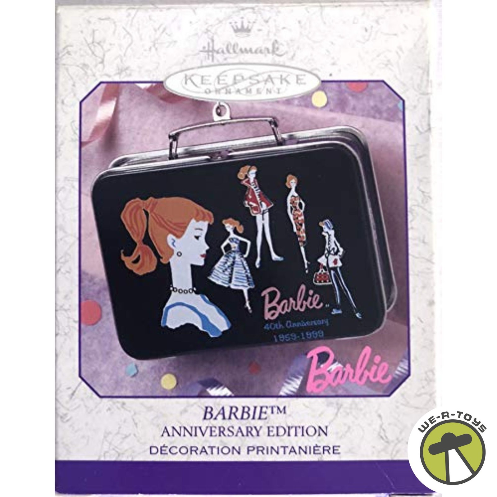 Hallmark 40th Anniversary Edition Barbie Pressed Tin Lunchbox 1959-1999 Ornament