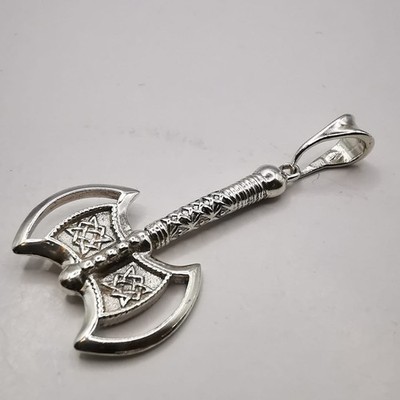 Vintage Pendant ''Perun's Axe '' made of 925 silver,sample,handmade, 4,23g