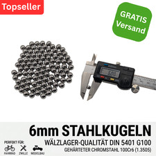 1000 Stahlkugeln Stahlkugel 6 mm Softair BB 6,00 mm !!! VERSANDKOSTENFREI !!!