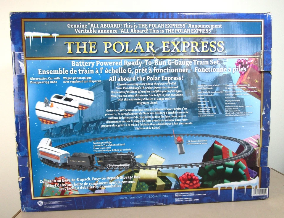 LIONEL 7-11022 The Polar Express Train Set G Gauge Battery Power, Remote, TESTED - Image 2 of 4