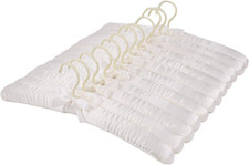 12 Pack Satin Padded Hangers Foam Padded Hangers Dress Hanger - Ivory