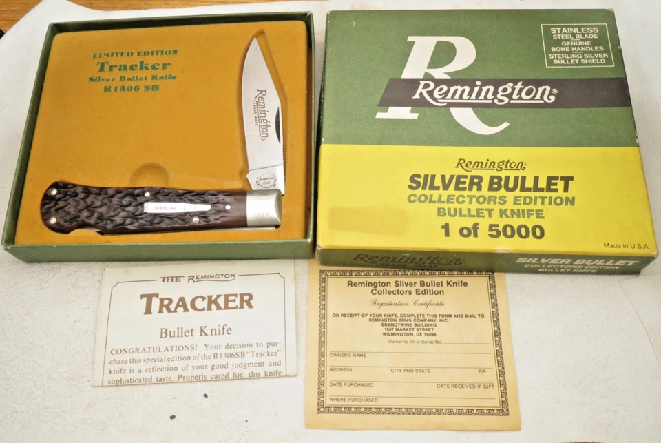 Cuchillo "Tracker" REMINGTON UMC de Camillus R1306 de colección - 1990 Silver Bullet Foto 2 de 4