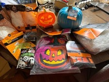 Halloween Party Decorations Decor Bundle 13 Pc Set Pumpkin, Webs, Sign