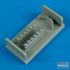 QBT72374 1:72 Quickboost P-40B P-40C Warhawk Exhaust & Damper Cooler (AFX kit)