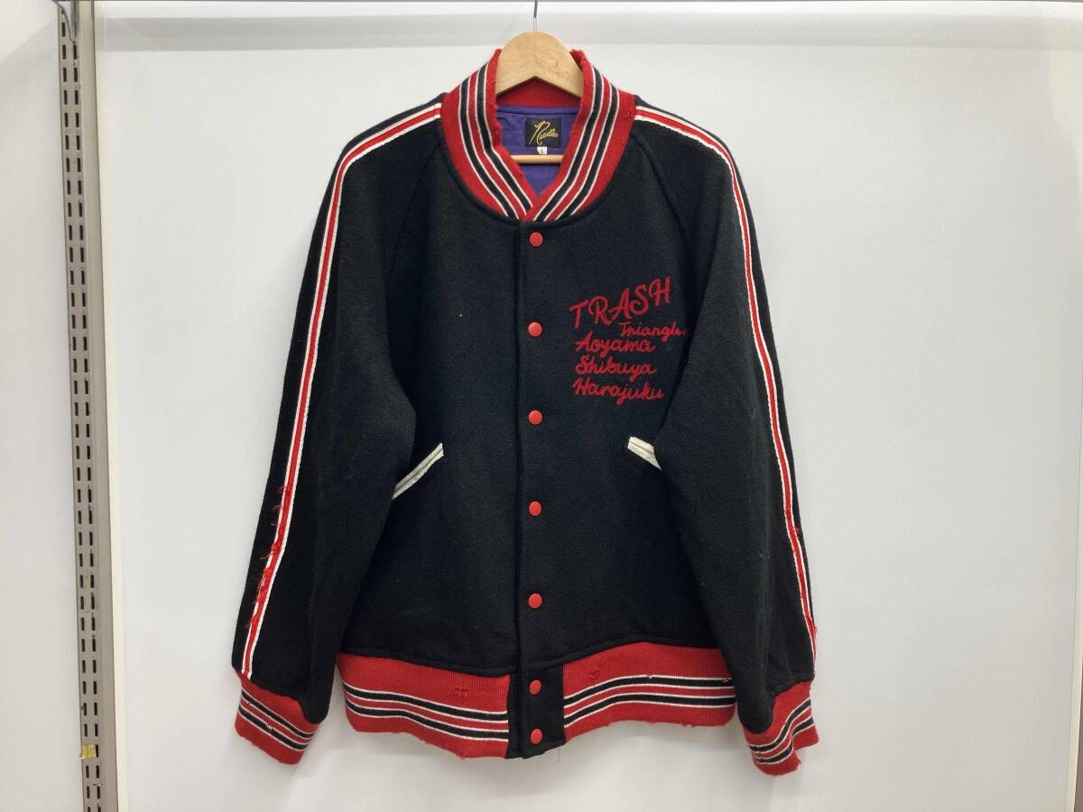 Needles Deconstructed Lettered Jacket Black Red S… - image 1
