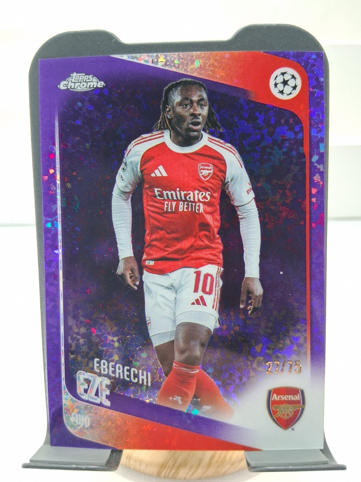 Topps Chrome 2025 Exclusive Pink Pulsar Messi Eze Steuckers Rodrygo Wagner RC view 6