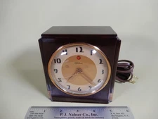 Telechron 3F67 "Pageant" Brown Electric Clock Beautiful Condition New Cord