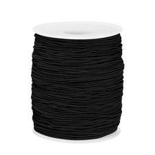 Elastic Cord Stretchy String 1.2mm 109 Yards Black for Crafts