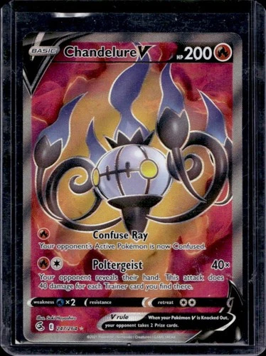 2021 Pokemon SWSH Fusion Strike Chandelure V #247/264
