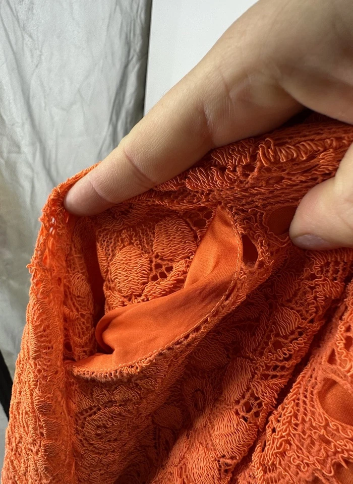 Vestido Trina Turk Talla 6 Mujer Emerson Crochet Encaje Cambio Bolsillos Forrado 39-18 Foto 4 de 4