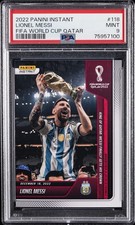 2022 PANINI INSTANT FIFA WORLD CUP QATAR #118 LIONEL MESSI PSA 9