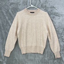 Ann Taylor 100 Cashmere Sweater Women's Size M Beige Pullover Crewneck NWOT