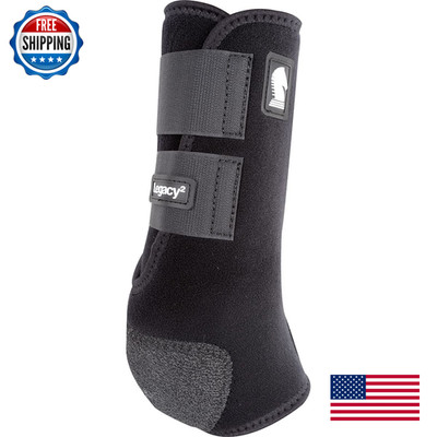 Classic Equine Legacy2 Support Boots Hind Black Medium Cls202