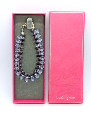 Armband Buckingham Lila Perlen