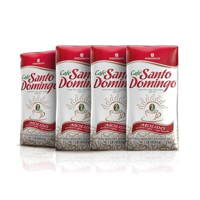 Medium Roast Coffee Beans - Café Santo Domingo 16oz (4 Pack)