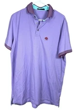 Greyson L Polo Purple Performance Golf Shirt Pima Cotton Blend Mens Country Club