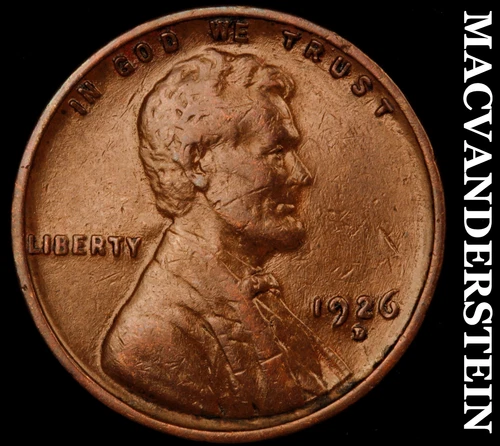 1926-D Lincoln Wheat Cent- Semi Key Better Date- Extra Fine No Reserve #J4459