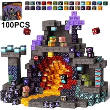 100Pcs Warped Forest Magnetic Building Blocks Set, My World Figures Bricks, STEM