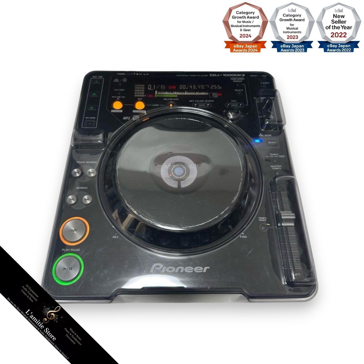 Pioneer DJ CDJ-1000 MK3 Digital CD Deck Turntable Player | Black