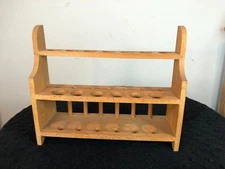 Vintage Wooden Test Tube Stand 3/4" & 1" Diameter