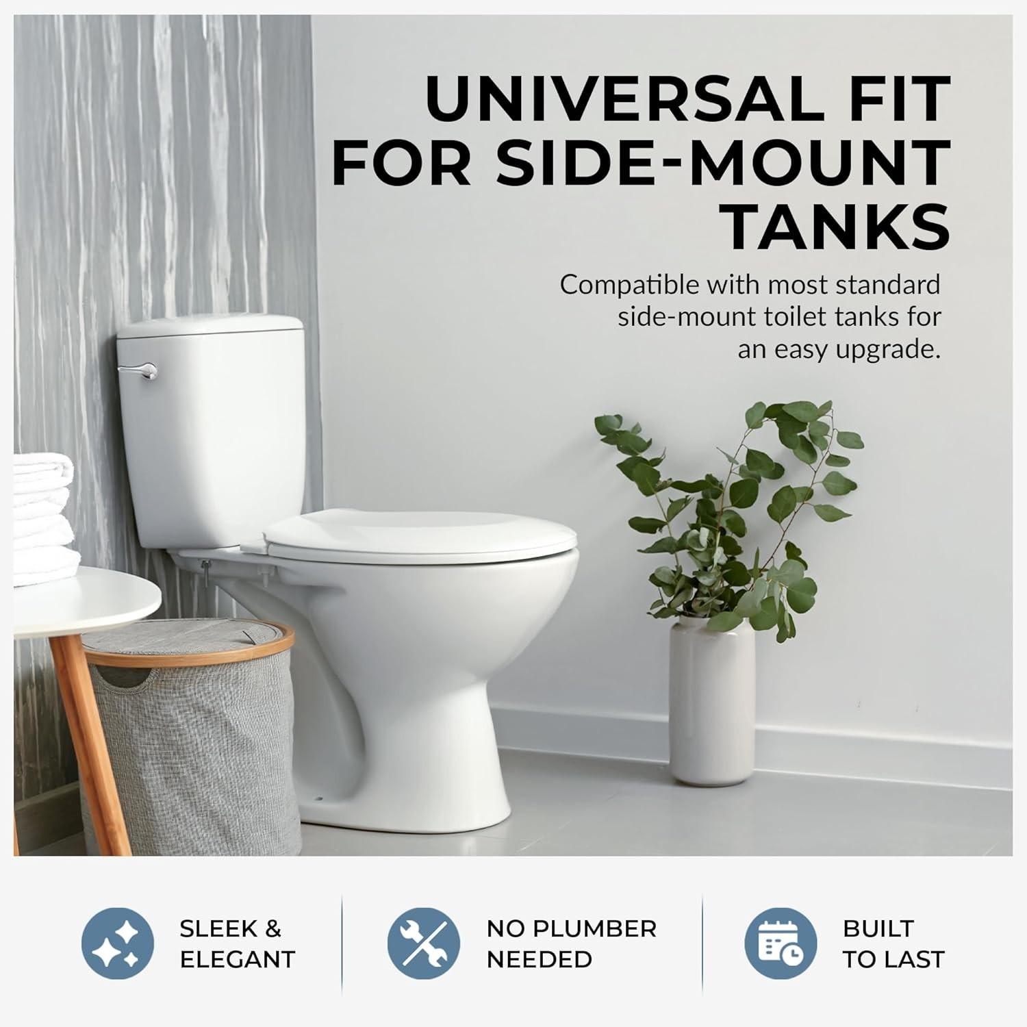 Universal Toilet Tank Flush Lever, Chrome Finish Handle with Metal Nut, Fits ...