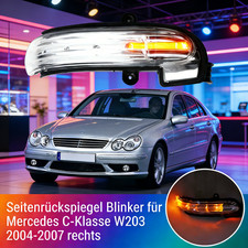 Blinklicht rechts f&uuml;r Mercedes C-Klasse W203 2004-2007 Spiegel Blinkleuchte