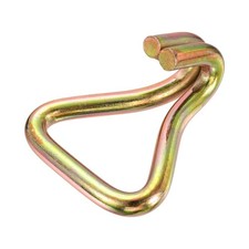 Ratchet Double J Hook 16.5mm Dia Load 15432 lbs for 4" Tie Down Strap Hook Gold