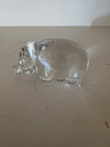 Clear crystal pig - Villeroy & Boch 