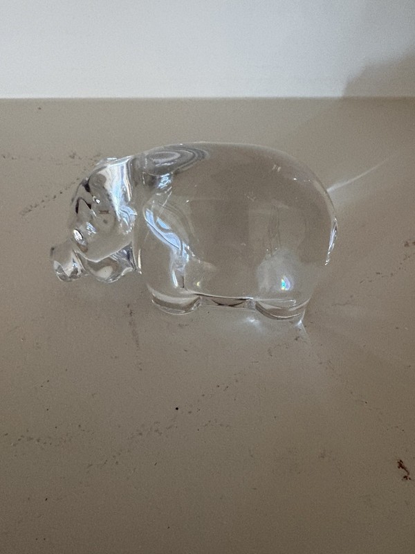 Clear crystal pig - Villeroy & Boch 
