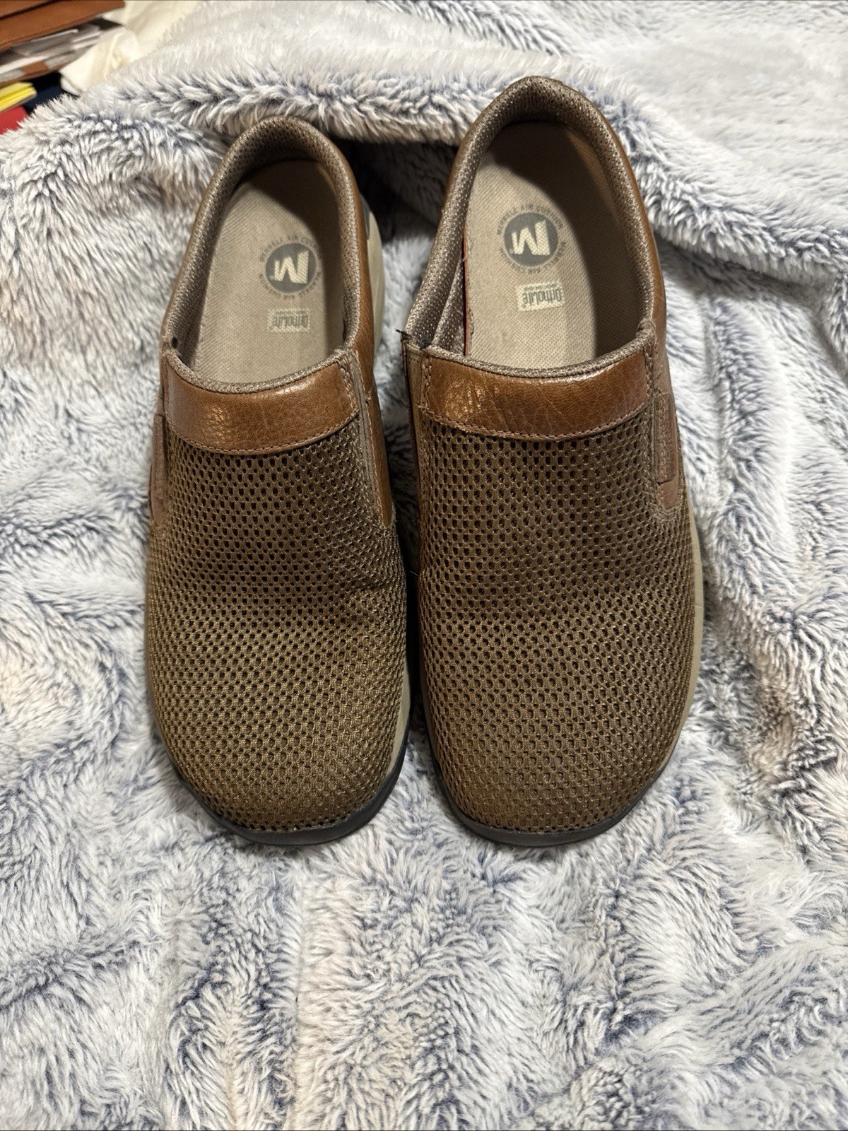 Merrell Mules Uomo Casual Taglia 9M Maglia Marrone Outdoor Comfort