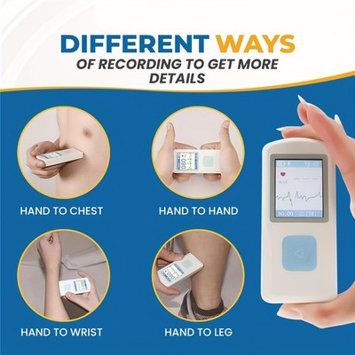 Wireless ECG Heart Rate Tracker EKG Monitor for iOS & Android Devices Portable