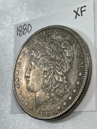 Dólar de plata Morgan 1880, detalles XF, grado C13,3 - Imagen 4 de 8