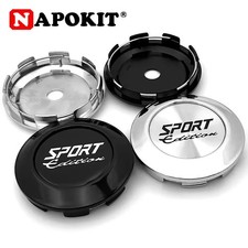 4PCS Sports Edition Wheel Center Caps 77mm Outer 72mm Inner Hub Covers