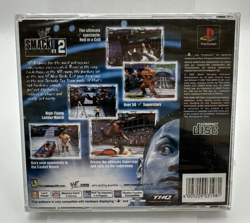 PS1 WWF SmackDown! 2, New And Factory Sealed - Image 2 of 4