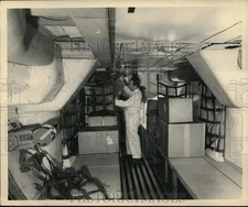 Press Photo Stratocruiser's final assembly of floor at Boeing Plant in Seattle
