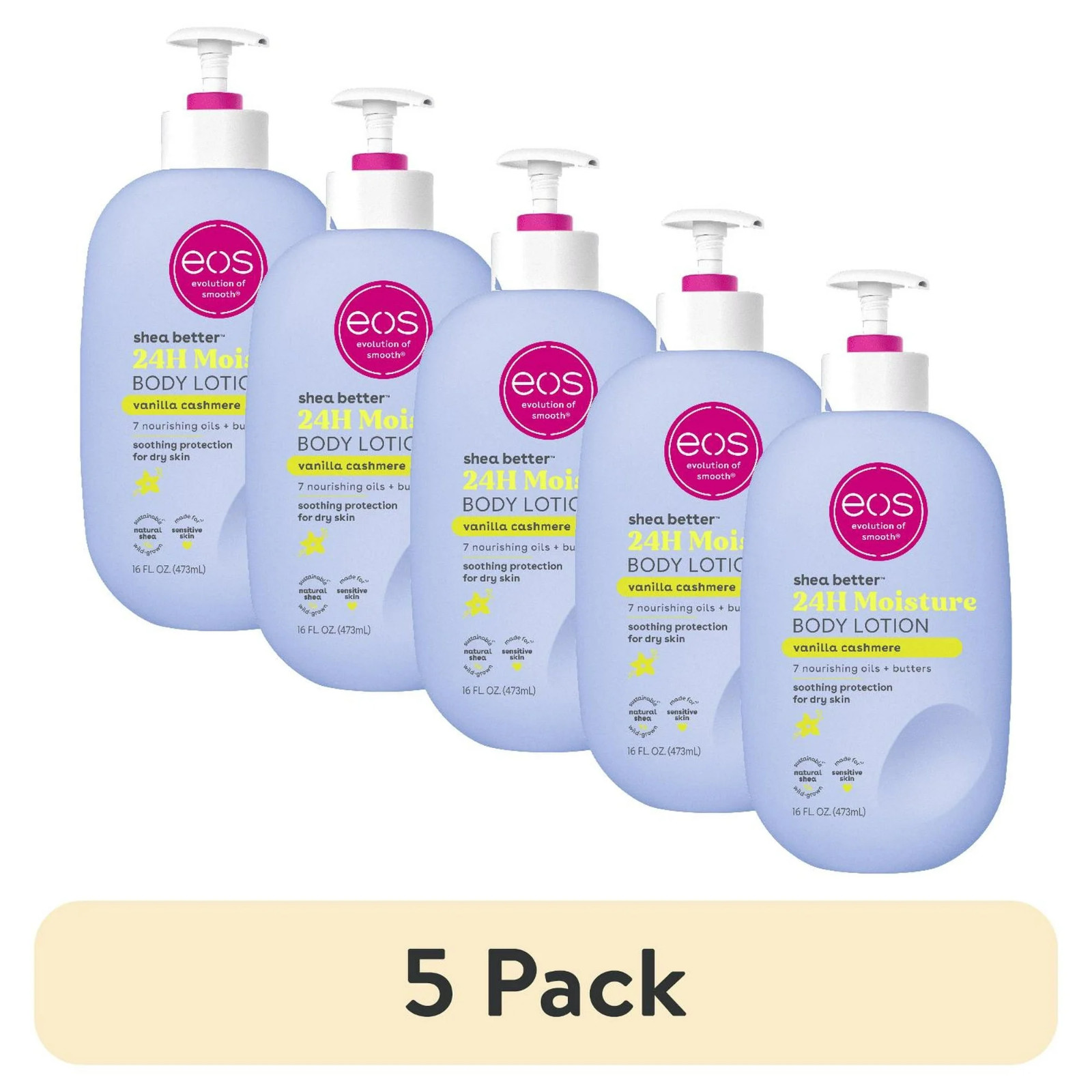 (5 pack) eos SheaBetter 24H Moisture Body Lotion, Vanilla Ca