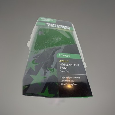 Speedo Silicone Swim Cap (Speedo Green Stars) one size 751809