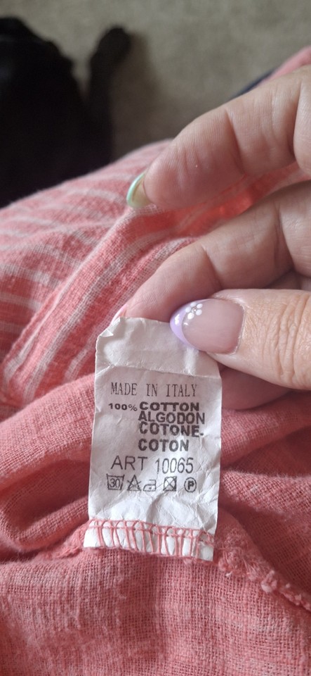 Rose Ritch Ladies Crux Top Size 20/22, Rose Pink, Cotton Made In Italy. | eBay UK